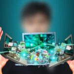 Visual perkembangan teknologi masa kini dengan jaringan internet cepat